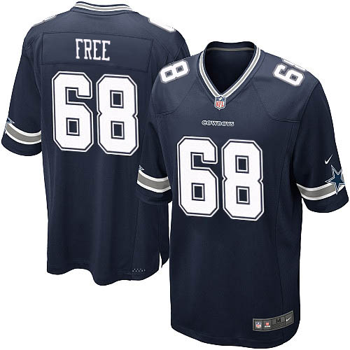 Youth Limited Doug Free Nike Jersey Navy Blue Home - #68 NFL Dallas Cowboys